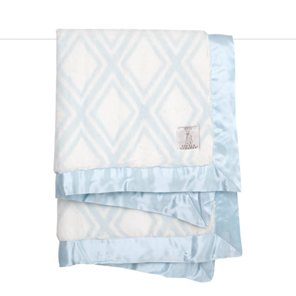 Luxe™  Diamond Baby Blanket Little Giraffe An Initial Impression Blue