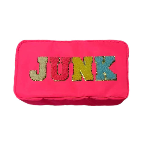 Mavi Bandz - Varsity Collection Nylon Cosmetic Bag Pink Junk Chenille