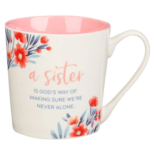 Sister Pink Floral Coffee Mug - Proverbs 31:29 - An Initial Impression