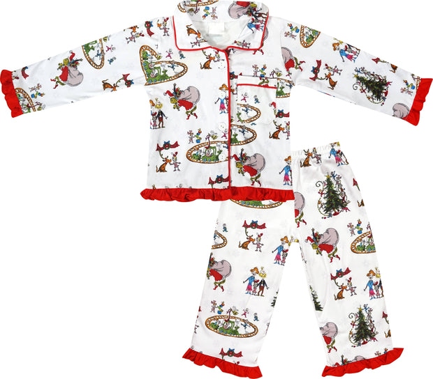 Baby Girls Christmas Button Down Kids Grinch Pajamas Set - An Initial Impression