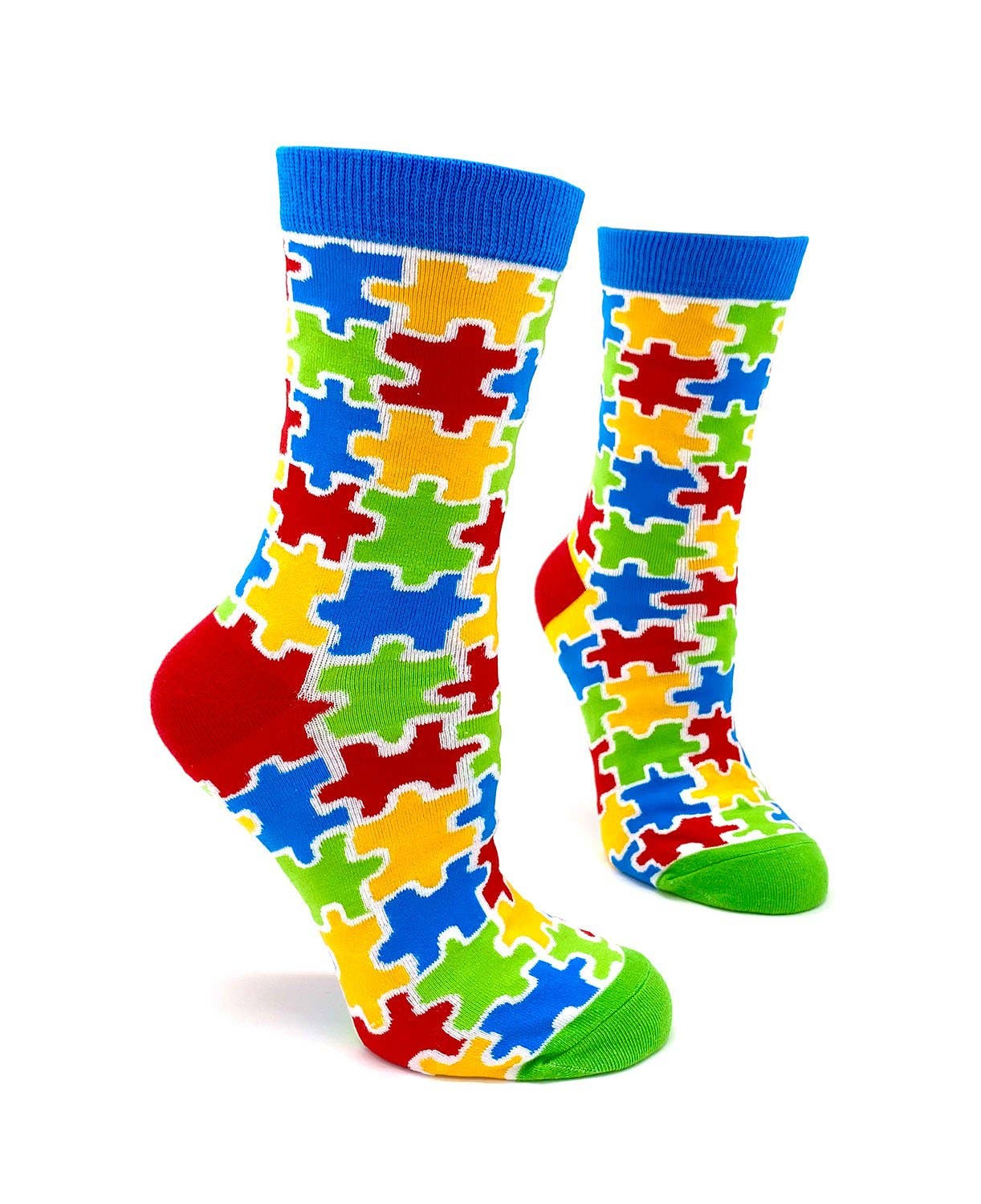 Colorful Autism Awareness Puzzle Pieces Women's Crew Socks - An Initial Impression