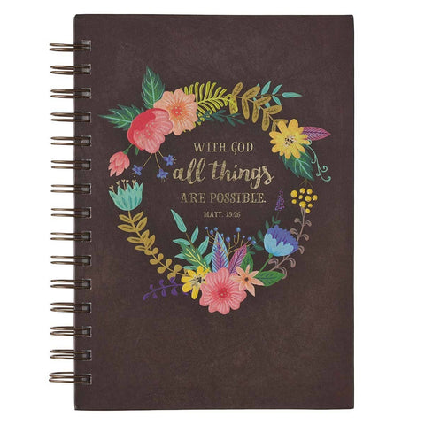 Christian Art Gifts - With God All Things Are Possible - Matthew 19:2 Wirebound Journal - An Initial Impression