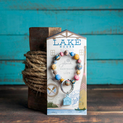Lake House Carded Wrist Keychain