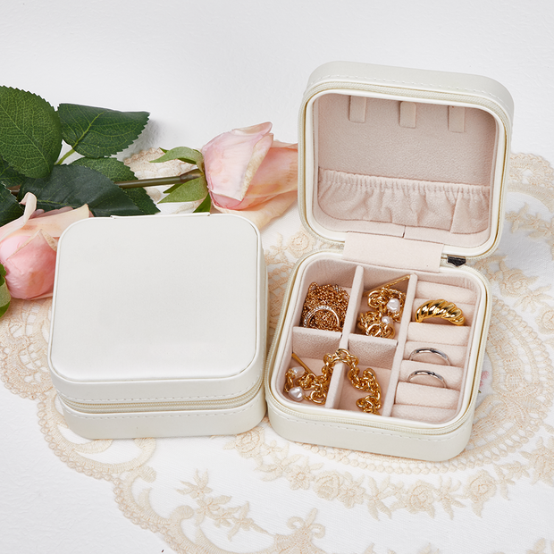 Mini Jewelry Travel Cases White Jewelry Box Gift Box Storage Organizer
