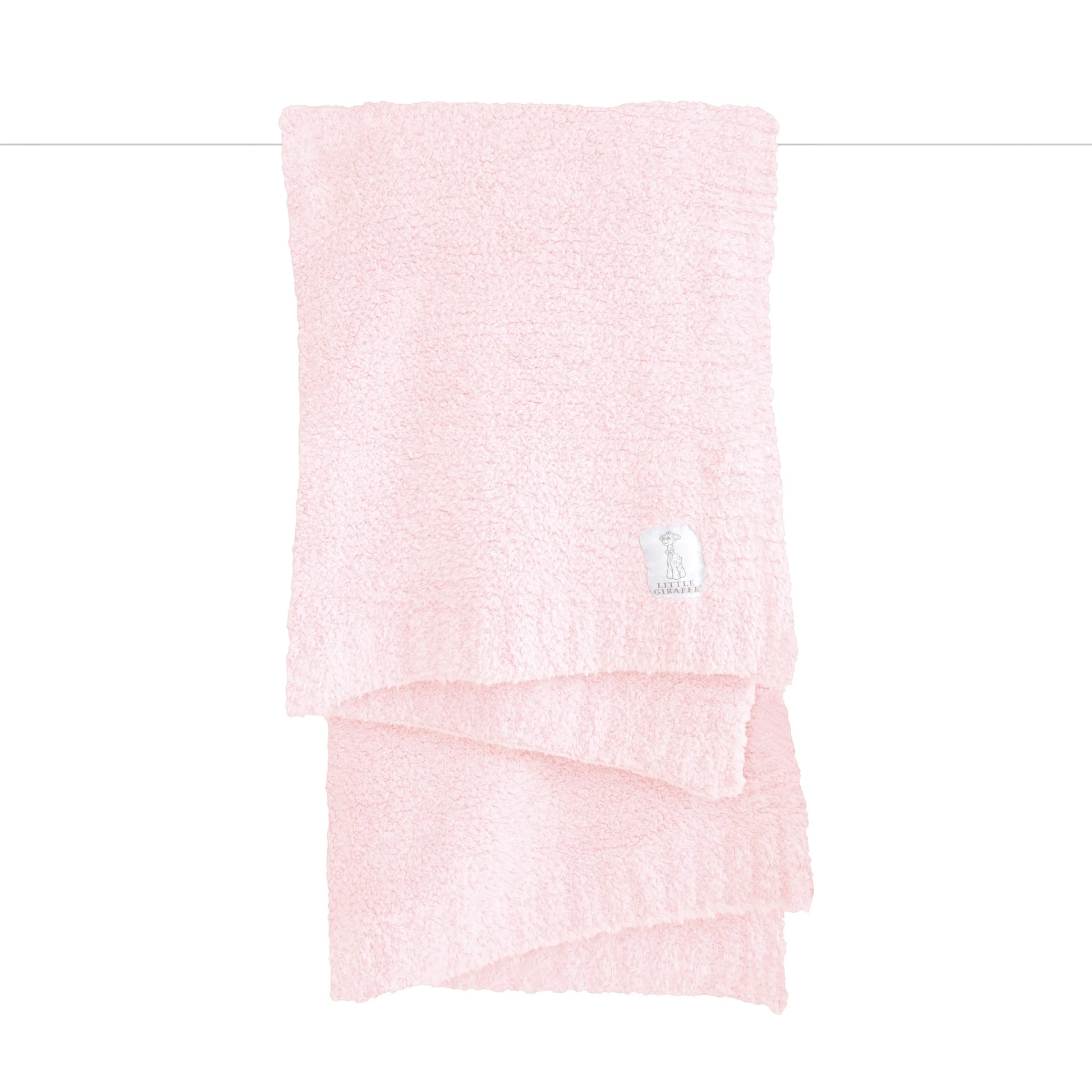 Plush Chenille Knit™  Baby Blanket Little Giraffe An Initial Impression Pink