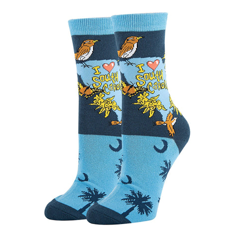 Oooh Yeah Socks/Sock It Up/Oooh Geez Slippers - South Carolina | Women's Funny Crew Socks