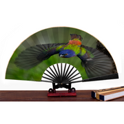 Double-side Custom Spun Silk Fan Retro Hand-held Folding Fan