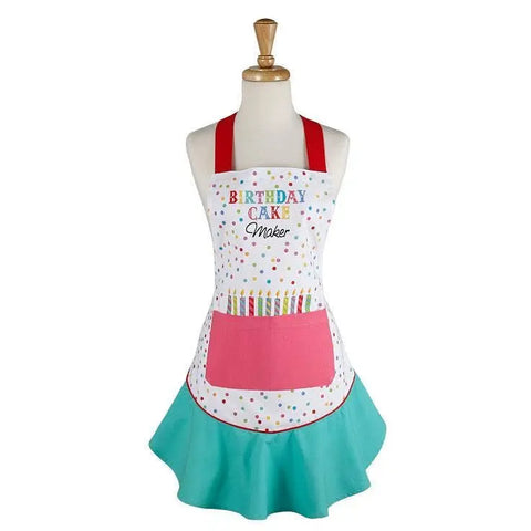 Birthday Cake Maker Ruffled Apron