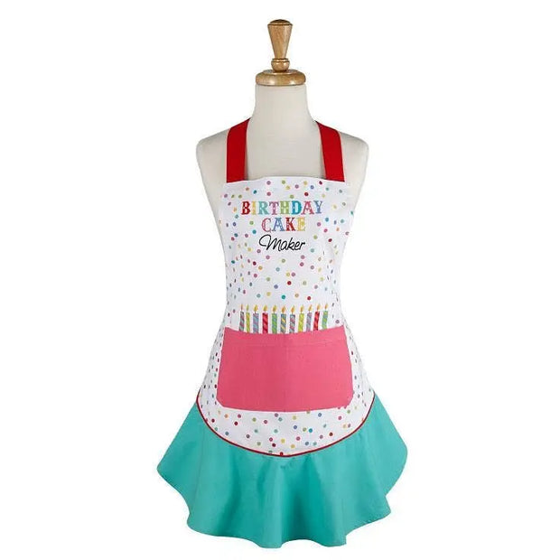 Birthday Cake Maker Ruffled Apron